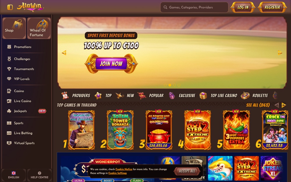 Alawin Casino – casino med raske uttak